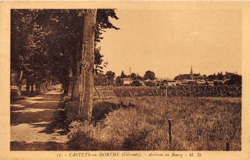 Carte postale ancienne Castets-en-Dorthe - vue générale 9