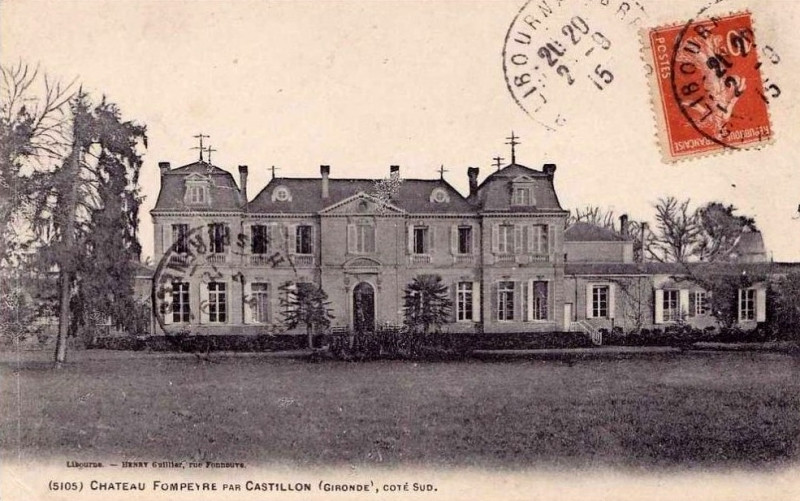 Carte postale ancienne Castillon - château de Fompeyre 1