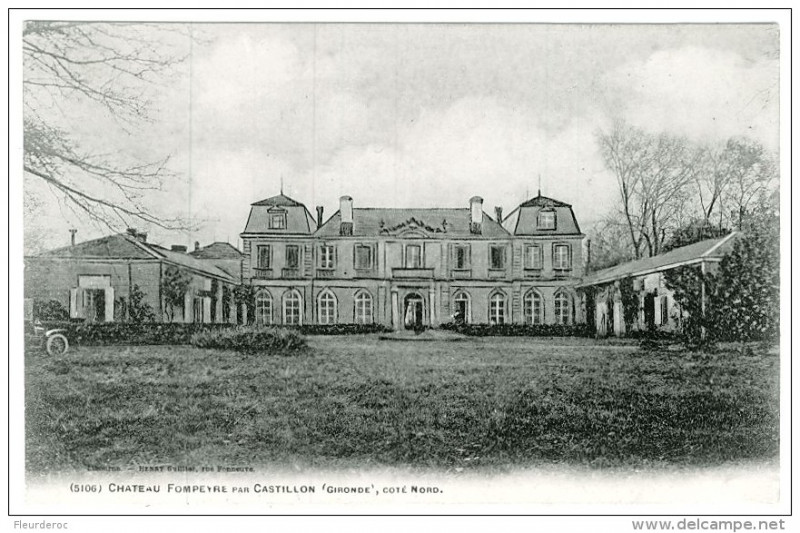 Carte postale ancienne Castillon - château de Fompeyre 3