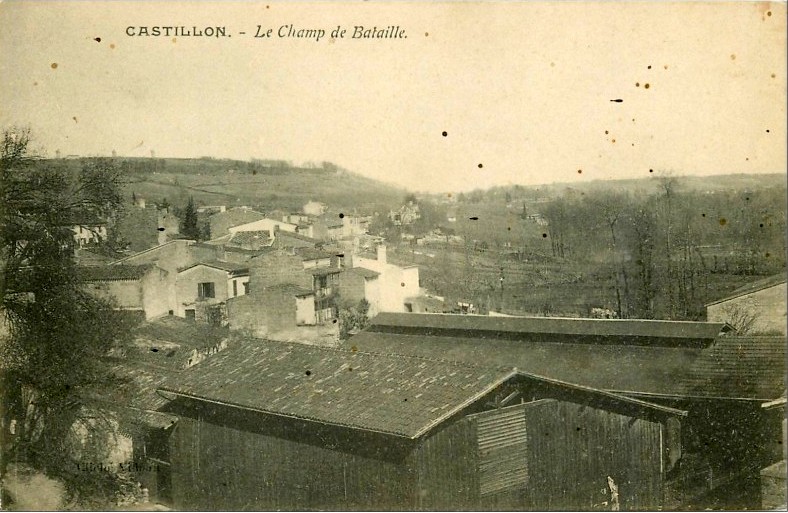 Carte postale ancienne Castillon - Le Champ de Bataille