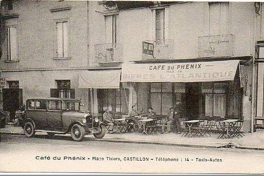 Carte postale ancienne Castillon - Place Thiers 3
