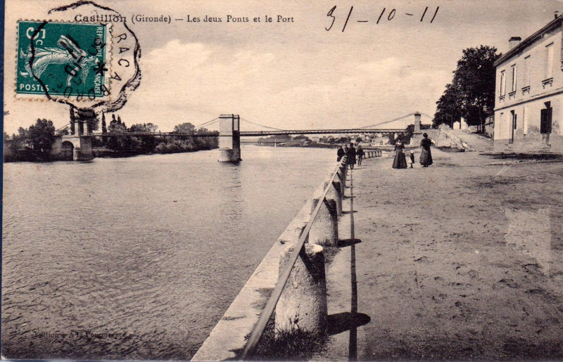 Carte postale ancienne Castillon - Port