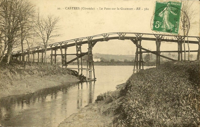 Carte postale ancienne Castres - pont sur le Gat-mort 1a