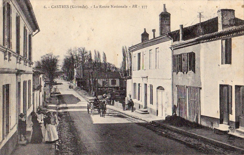 Carte postale ancienne Castres - route nationale