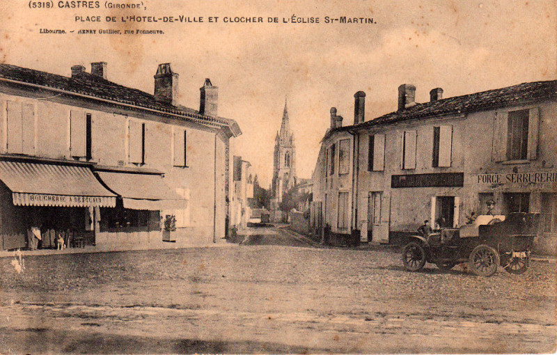 Carte postale ancienne Castres - rue de l'église 1d