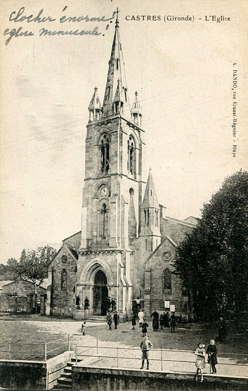Carte postale ancienne Castres - église 1a
