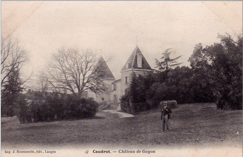 Carte postale ancienne Caudrot - château Gayon 2