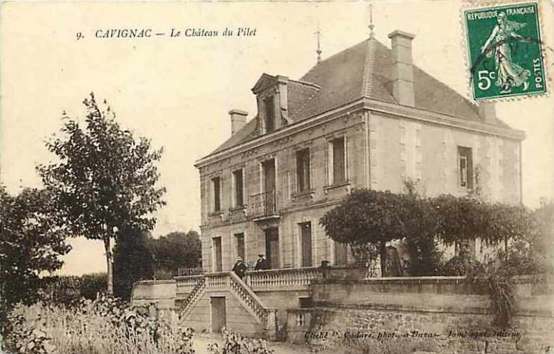Carte postale ancienne Cavignac - château du Pilet