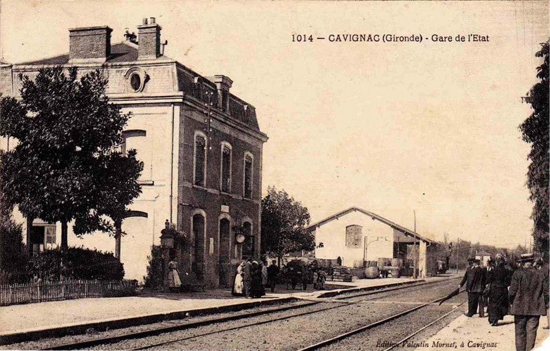 Carte postale ancienne Cavignac - Gare 3