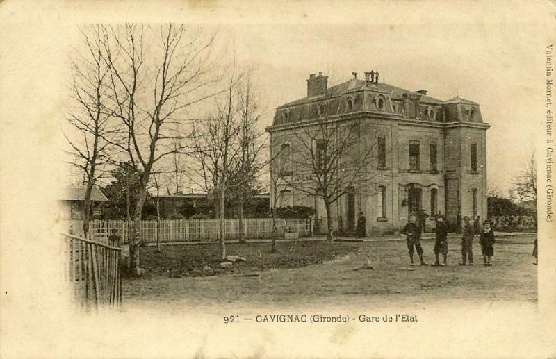 Carte postale ancienne Cavignac - Gare 5