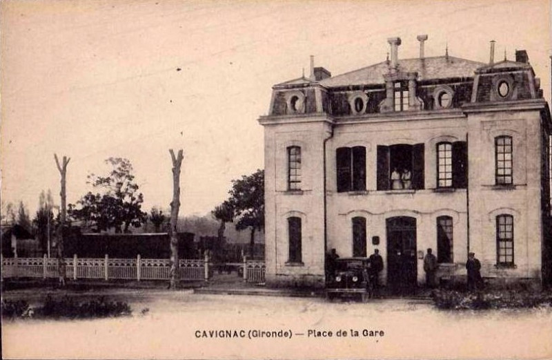 Carte postale ancienne Cavignac - Gare 6