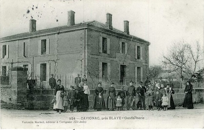 Carte postale ancienne Cavignac - Gendarmerie 1