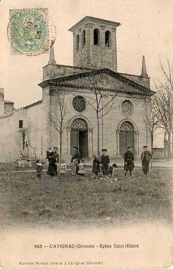 Carte postale ancienne Cavignac - église 3