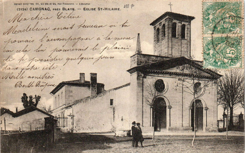 Carte postale ancienne Cavignac - église 6