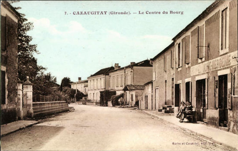 Carte postale ancienne Cazaugitat - Bourg a