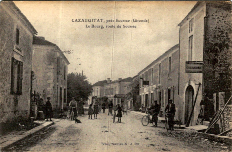Carte postale ancienne Cazaugitat - Bourg c