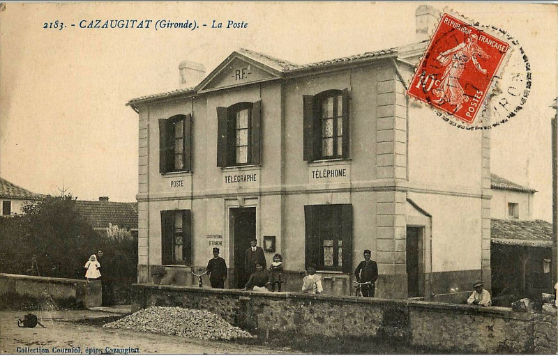 Carte postale ancienne Cazaugitat - La Poste b