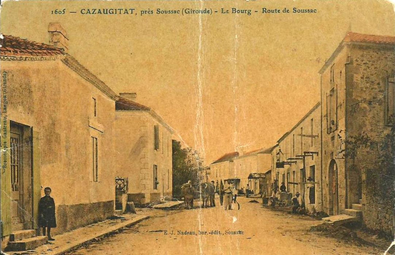 Carte postale ancienne Cazaugtat - bourg 2