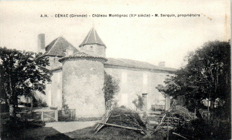 Carte postale ancienne Cénac - château Montignac 1a