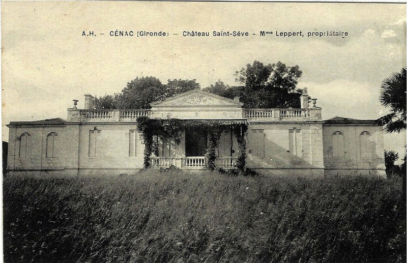 Carte postale ancienne Cénac - château Saint-Sève 1