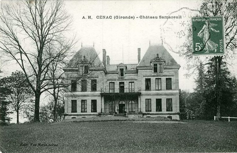 Carte postale ancienne Cénac - château Samazeuil