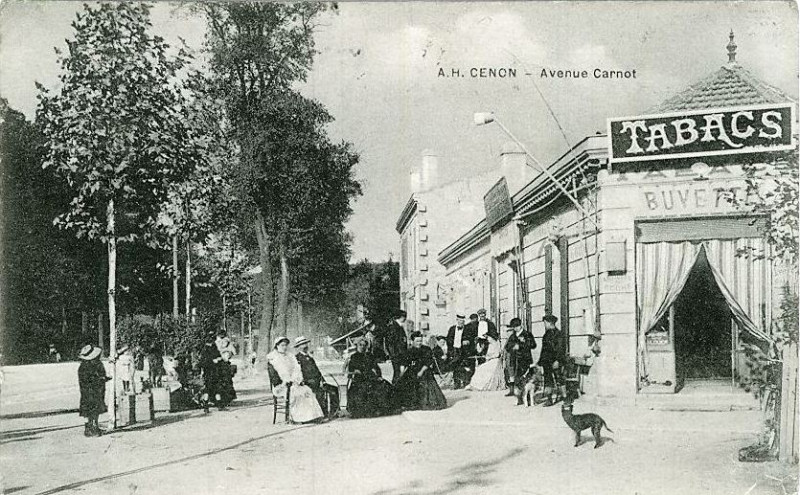 Carte postale ancienne Cenon - avenue Carnot 1