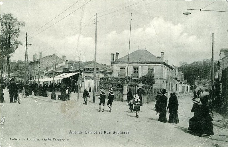 Carte postale ancienne Cenon - avenue Carnot 2