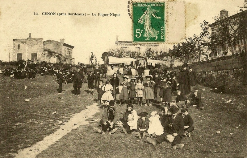 Carte postale ancienne Cenon - Le Pique-Nique