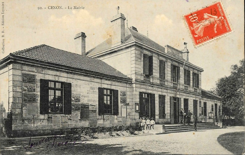 Carte postale ancienne Cenon - Mairie 2