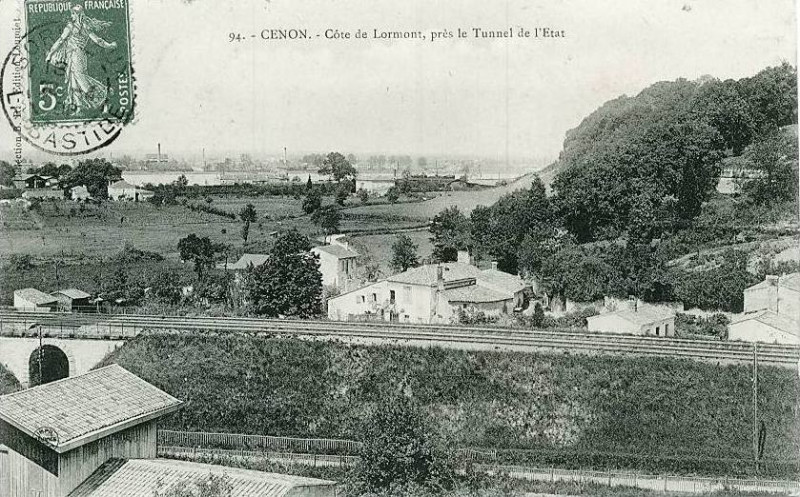 Carte postale ancienne Cenon - vue sur Lormont