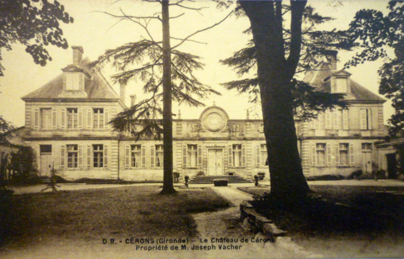 Carte postale ancienne Cérons - château de Cérons 1