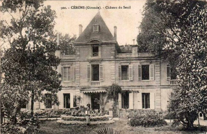 Carte postale ancienne Cérons - château du Seuil 1