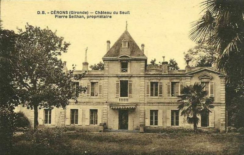 Carte postale ancienne Cérons - château du Seuil 3