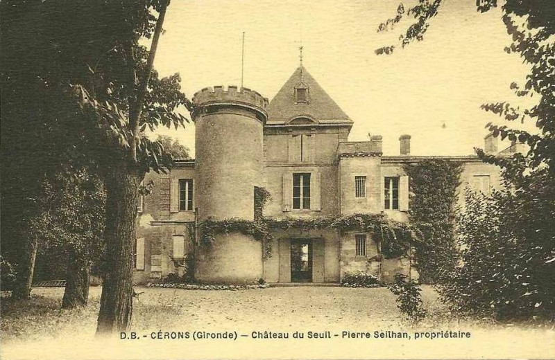 Carte postale ancienne Cérons - château du Seuil 4