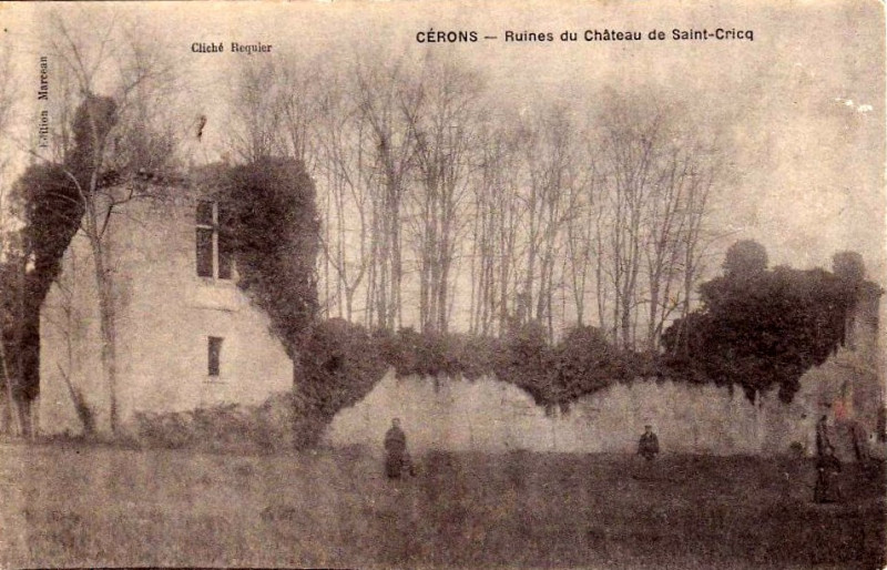 Carte postale ancienne Cérons - château Saint-Cricq 3