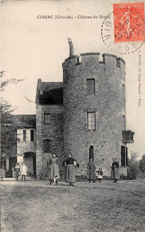 Carte postale ancienne Cissac - château du Breuil 2