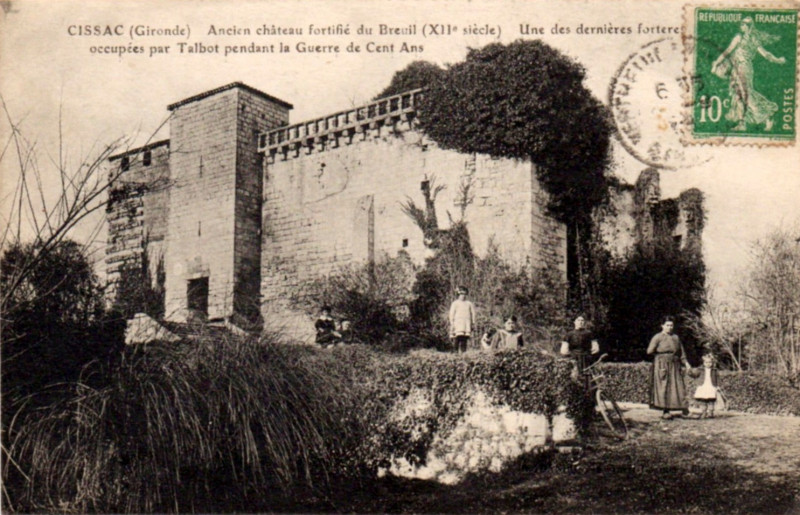 Carte postale ancienne Cissac - château du Breuil 8