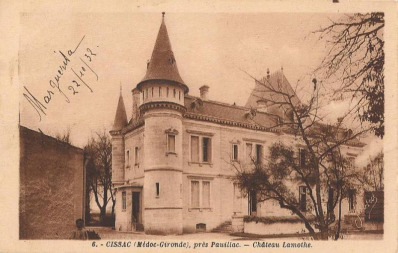 Carte postale ancienne Cissac - château Lamothe 2a