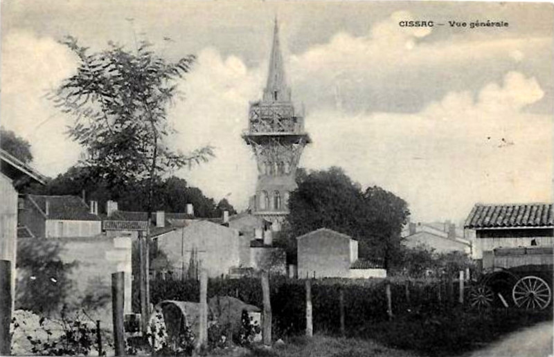 Carte postale ancienne Cissac - vue générale 2