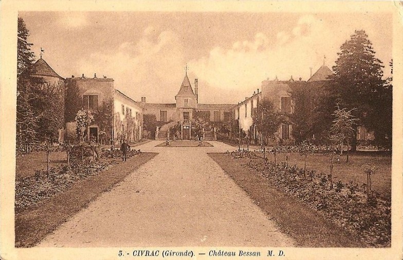 Carte postale ancienne Civrac-en-Médoc - château Bessan 2