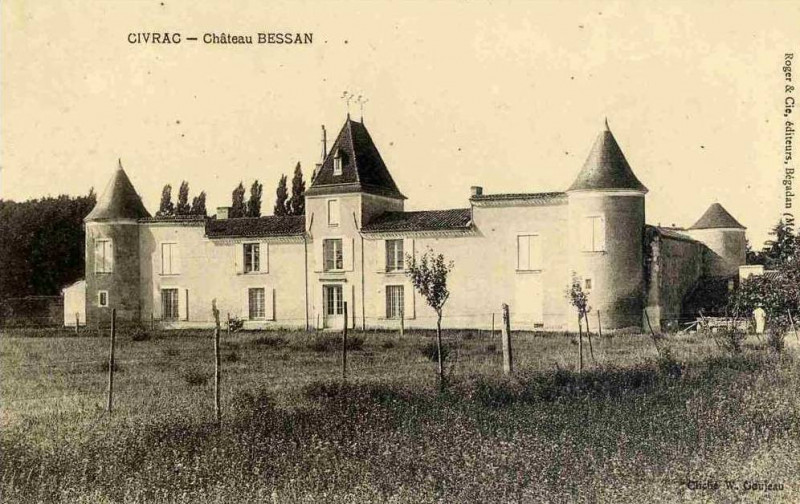 Carte postale ancienne Civrac-en-Médoc - château Bessan