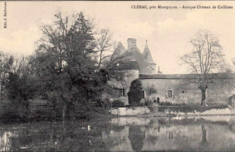 Carte postale ancienne Cleyrac - château de Caillères 1