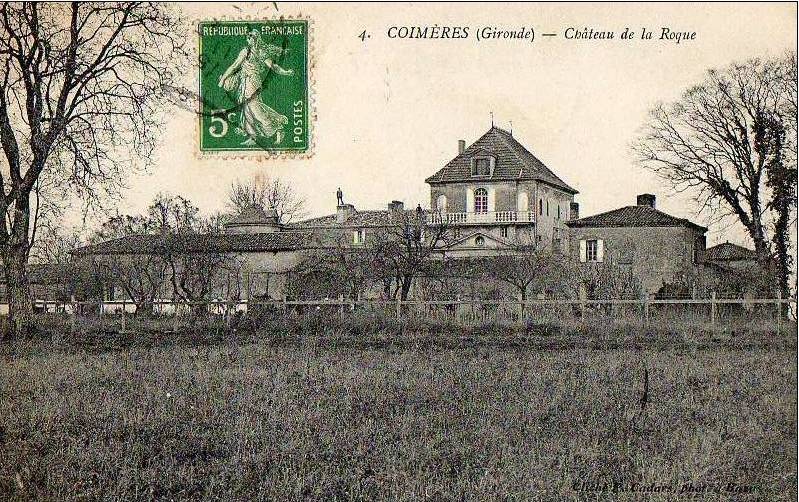 Carte postale ancienne Coimères - château de la Roque