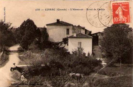 Carte postale ancienne Coirac - route de Cantois