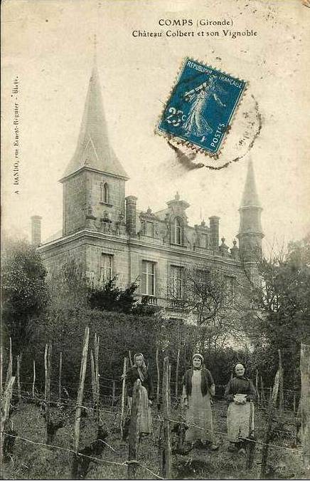Carte postale ancienne Comps - château Colbert