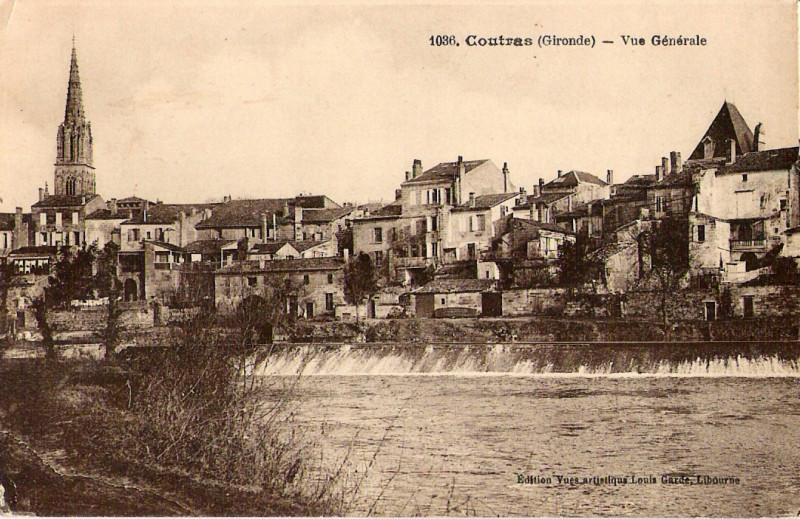 Carte postale ancienne Coutras - vue générale 3
