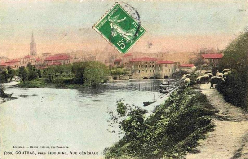 Carte postale ancienne Coutras - vue générale 4