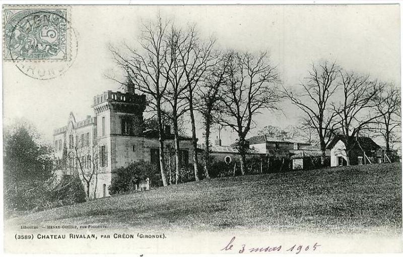 Carte postale ancienne Creon château Rivalan