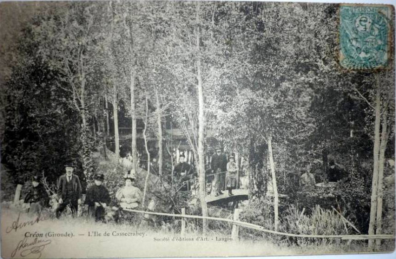 Carte postale ancienne Creon l'île-de-cassecrabey