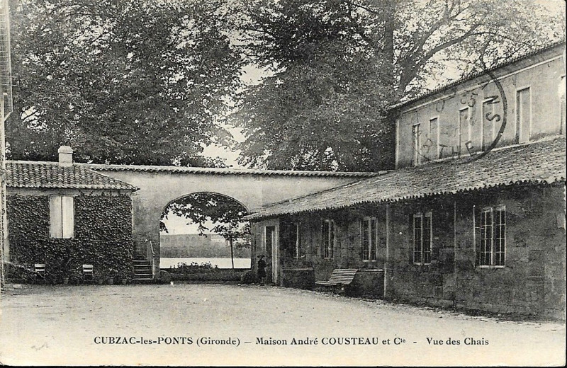 Carte postale ancienne Cubzac-les-ponts - maison Cousteau 1